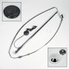 Baloca Lámpara de pie, Lámparas de pie tipo arco Cromo, Negro, 1 luz