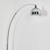 Baloca Lámpara de pie, Lámparas de pie tipo arco Cromo, Negro, 1 luz