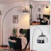 Baloca Lámpara de pie, Lámparas de pie tipo arco Cromo, Negro, 1 luz