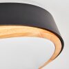 Hiral Plafones, Panel LED Crudo, Negro, 1 luz