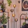 Koyoto Lámpara de pie 30 cm Madera oscura, Negro, 4 luces
