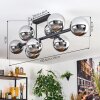 Gastor Plafones, Luminarias esféricas Cromo, Ahumado, 8 luces