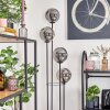 Gastor Lámpara de pie 30 cm Madera oscura, Negro, 4 luces