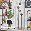 Gastor Lámpara de pie 30 cm Madera oscura, Negro, 4 luces