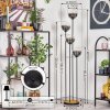 Gastor Lámpara de pie 30 cm Madera oscura, Negro, 4 luces