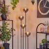 Gastor Lámpara de pie 30 cm Madera oscura, Negro, 4 luces