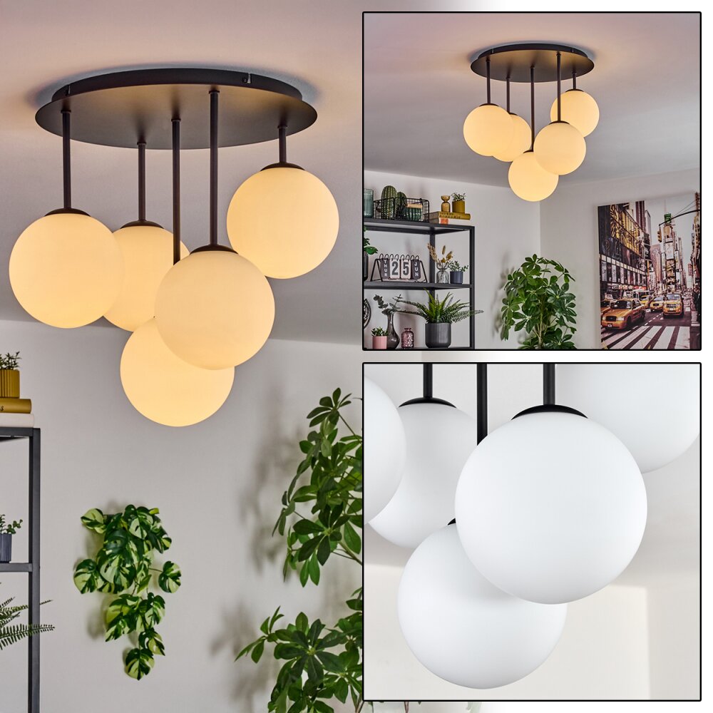 Gastor Plafones, Luminarias esféricas 45 cm Blanca, 5 luces main product photo