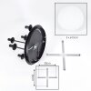 Gastor Plafones, Luminarias esféricas 45 cm Blanca, 5 luces