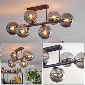 Gastor Plafones, Luminarias esféricas Ahumado, 6 luces