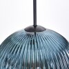 Koyoto Lámparas suspendidas, Luminarias esféricas, Lámparas colgantes 30 cm Azul, Verde, Color cobre, 3 luces