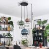 Koyoto Lámparas suspendidas, Luminarias esféricas, Lámparas colgantes 30 cm Azul, Verde, Color cobre, 3 luces