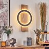 Besperia Apliques LED Color madera, Negro, 1 luz