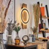 Besperia Apliques LED Color madera, Negro, 1 luz