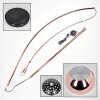 Baloca Lámpara de pie, Lámparas de pie tipo arco Cobre, Negro, 1 luz