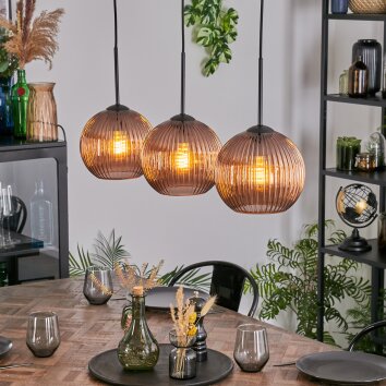 Koyoto Lámparas suspendidas, Luminarias esféricas, Lámparas colgantes Color cobre, 3 luces