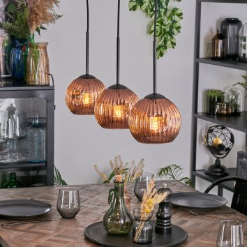 Ripoll Lámparas suspendidas, Luminarias esféricas, Lámparas colgantes Color cobre, 3 luces