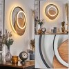 Rapoila Apliques LED Color madera, Negro, 1 luz
