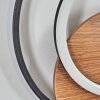 Rapoila Apliques LED Color madera, Negro, 1 luz