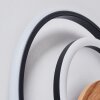 Rapoila Apliques LED Color madera, Negro, 1 luz