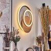 Rapoila Apliques LED Color madera, Negro, 1 luz
