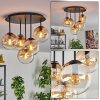 Gastor Plafones, Luminarias esféricas 45 cm Colores ámbar, Transparente, 5 luces