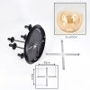 Gastor Plafones, Luminarias esféricas 45 cm Colores ámbar, Transparente, 5 luces