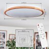 Nogueira Plafones, Panel LED Crudo, Blanca, 1 luz, Mando a distancia