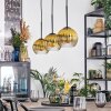 Koyoto Lámparas suspendidas, Luminarias esféricas, Lámparas colgantes dorado, Transparente, 3 luces