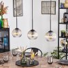 Koyoto Lámparas suspendidas, Luminarias esféricas, Lámparas colgantes Colores ámbar, Transparente, 3 luces
