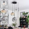 Koyoto Lámparas suspendidas, Luminarias esféricas, Lámparas colgantes, Lámpara colgante de clúster 30 cm Colores ámbar, Transparente, Ahumado, 3 luces