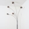 Nikkala Lámpara de pie Cromo, Blanca, 5 luces