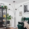 Nikkala Lámpara de pie Cromo, Blanca, 5 luces