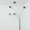 Nikkala Lámpara de pie Cromo, Blanca, 5 luces