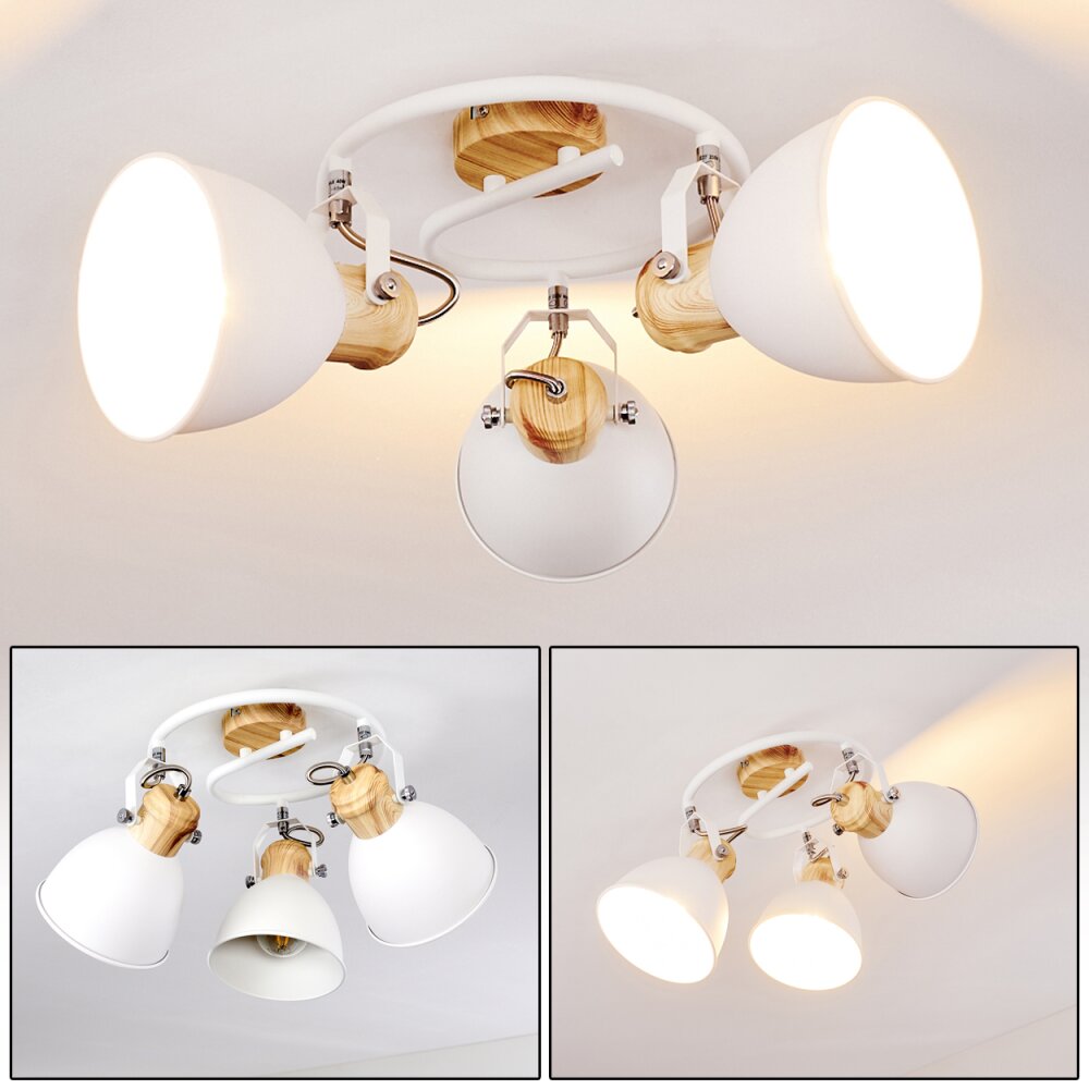 Banjul Lámpara de Techo Madera clara, Blanca, 3 luces main product photo