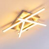 Eriz Lámpara de Techo LED Níquel-mate, 4 luces, Mando a distancia, Cambia de color