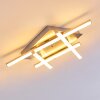 Eriz Lámpara de Techo LED Níquel-mate, 4 luces, Mando a distancia, Cambia de color
