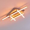Eriz Lámpara de Techo LED Níquel-mate, 4 luces, Mando a distancia, Cambia de color