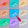 Eriz Lámpara de Techo LED Níquel-mate, 4 luces, Mando a distancia, Cambia de color