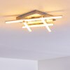 Eriz Lámpara de Techo LED Níquel-mate, 4 luces, Mando a distancia, Cambia de color