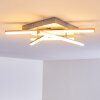 Eriz Lámpara de Techo LED Níquel-mate, 4 luces, Mando a distancia, Cambia de color