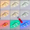 Eriz Lámpara de Techo LED Níquel-mate, 4 luces, Mando a distancia, Cambia de color