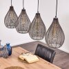 Villach Lámpara Colgante Negro, 4 luces
