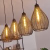 Villach Lámpara Colgante Negro, 4 luces
