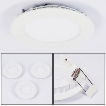 Finsrud Lámpara empotrable LED Blanca, 1 luz