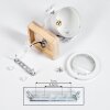 Herford Aplique Crudo, Blanca, 1 luz