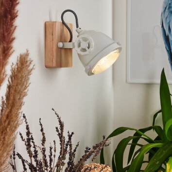 Herford Aplique Crudo, Blanca, 1 luz