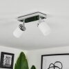 Cerejeiras Lámpara de Techo LED Cromo, 2 luces, Mando a distancia, Cambia de color