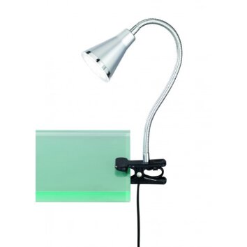Reality ARRAS Lámpara con pinza LED Titanio, 1 luz