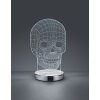 Reality Skull Lámpara de Mesa LED Cromo, 1 luz