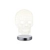 Reality Skull Lámpara de Mesa LED Cromo, 1 luz